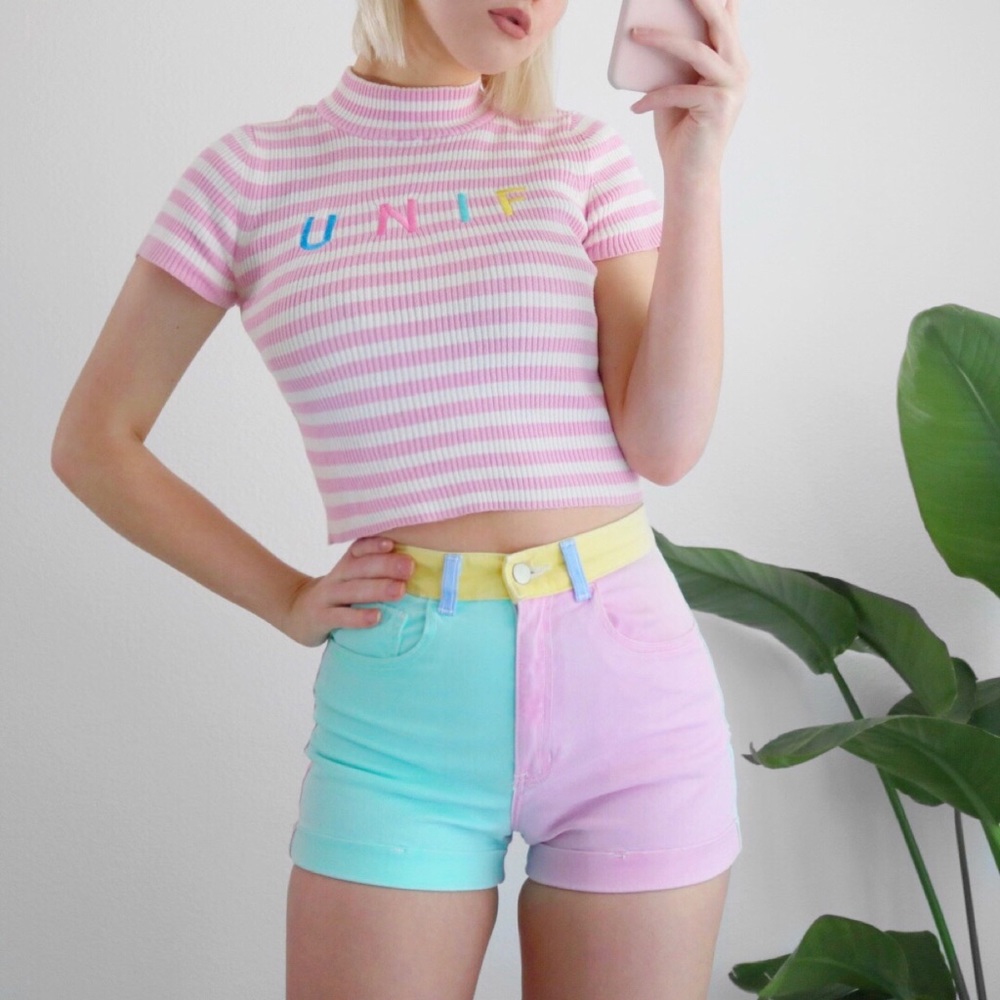 American Apparel Color Block Shorts